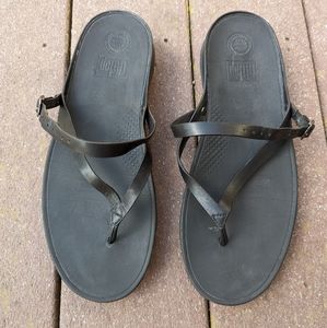 FitFlop convertible thong or back strap sandals black women's size 11